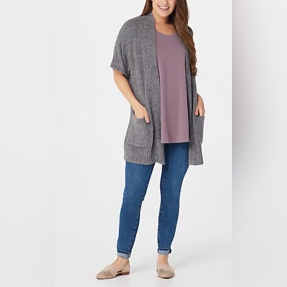 $128 MSRP Barefoot Dreams CozyChic lite cardigan size 2X